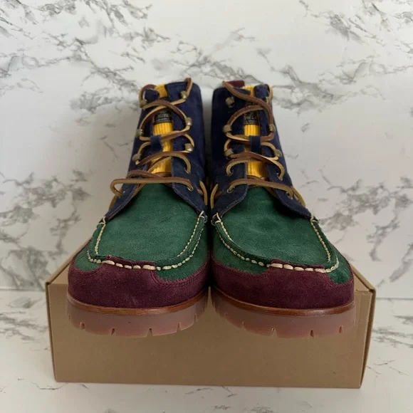 Polo Ralph Lauren Ranger Mid Country Corduroy Suede Leather Boots Men’s Size 9.5